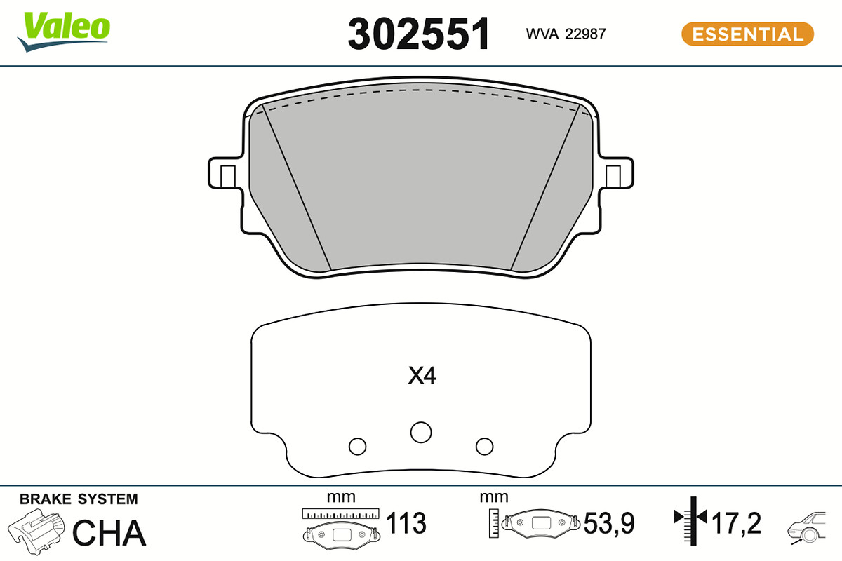 BRAKE PADS FIRST MERCEDES A250 B250 RR